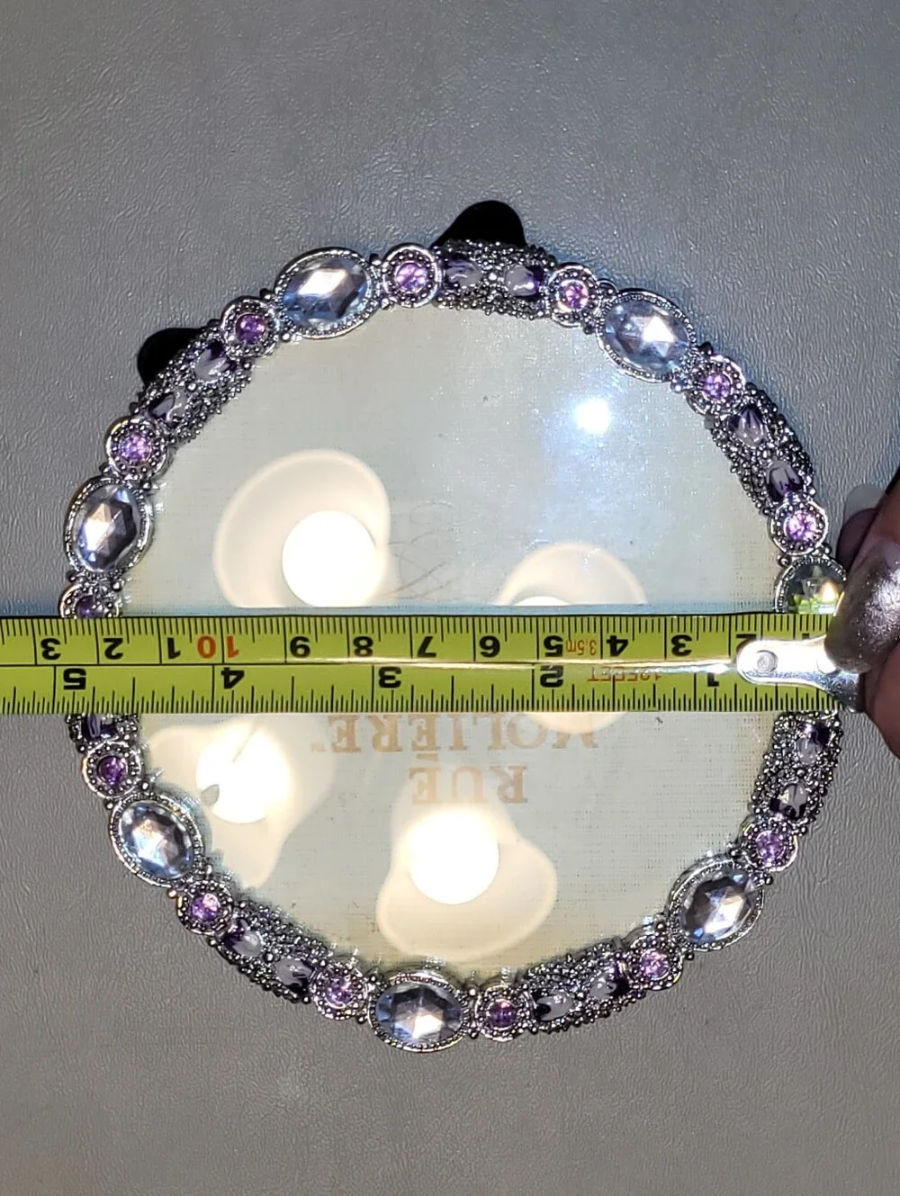 Rue Moliere Purple, Pink and Silver Crystal Frame For 4X4 Pictures.